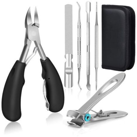 Coupe-ongles pour chats, coupe-ongles professionnels pour chats, coupe-ongles pour ongles incarnés épais, coupe-ongles pour ongles incarnés ou ciseaux à ongles, kit de manucure 6 pièces