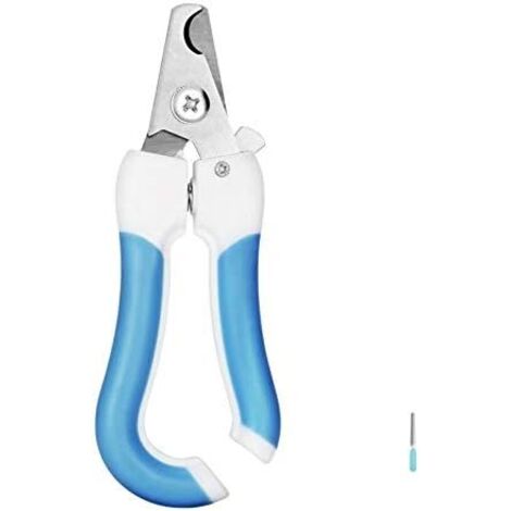 Coupe-ongles pour chien, coupe-ongles pour animaux de compagnie en acier inoxydable avec serrure, coupe-ongles pour toilettage d'animaux domestiques (bleu),