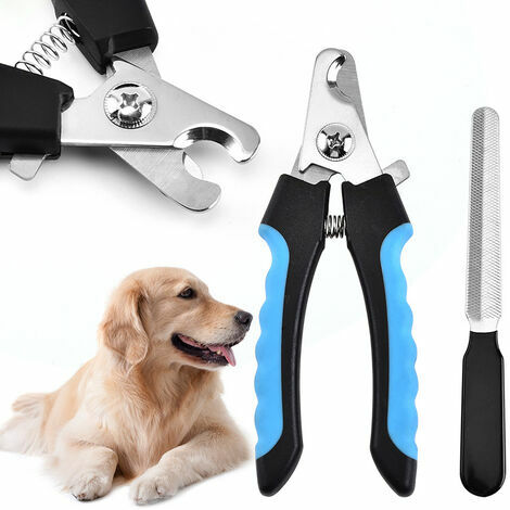 Coupe-ongles pour chien pour grande, moyenne et petite race Coupe-ongles professionnel pour animaux de compagnie Convient aux chats, lapins et cochons d'Inde avec verrouillage de sécurité et protectio
