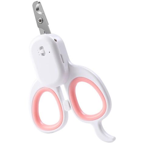 Coupe-ongles professionnel en acier inoxydable pour chats et petits animaux avec lumière LED