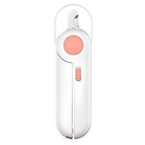 Coupe Ongles Professionnel Pour Chien Et Chat, Garde De Sécurité Et Lumière Led Avec Limes à Ongles Pour Petits Chiens Chats Oiseaux Lapin, Ciseaux à Ongles Pour Animaux De Compagnie Griffes Rose