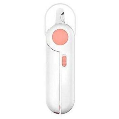 Coupe Ongles Professionnel Pour Chien Et Chat, Garde De Sécurité Et Lumière Led Avec Limes à Ongles Pour Petits Chiens Chats Oiseaux Lapin, Ciseaux à Ongles Pour Animaux De Compagnie Griffes Rose