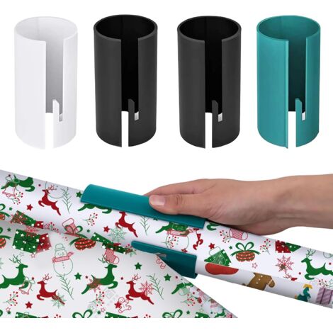 Coupe-Papier Cadeau,4 PièCes DéCoupeur De Papier D'Emballage,DéCoupeur De Papier D'Emballage Pour Cadeaux De NoëL Avec