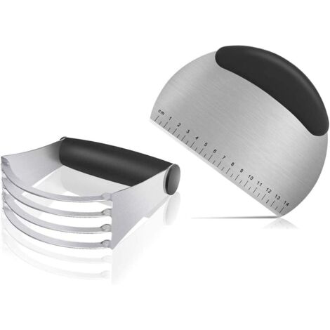 Coupe-pate｜Mélangeur Pate｜Mélangeur de Pate Manuel Multi-usage｜Grattoir à Patisserie en Acier Inoxydable Ustensile de Cuisine｜Mélangeur de pate Biscuits Cutter Set,