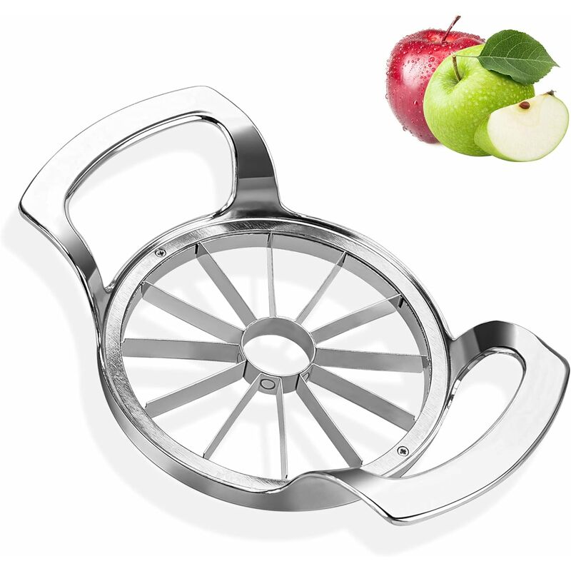 Fei Yu - Coupe Pomme, Eplucheur de Pommes 12 Lames, Coupe-Fruits 10 cm avec Acier Inoxydable Idéal pour Les Pommes et Les Poires (Argent)