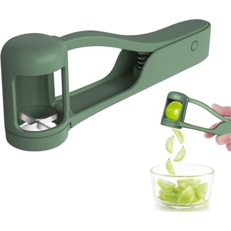Coupe-raisin pour tout-petits et bébés, ustensile de cuisine pour salades de légumes et de fruits pour raisins, tomates cerises et fraises (vert)
