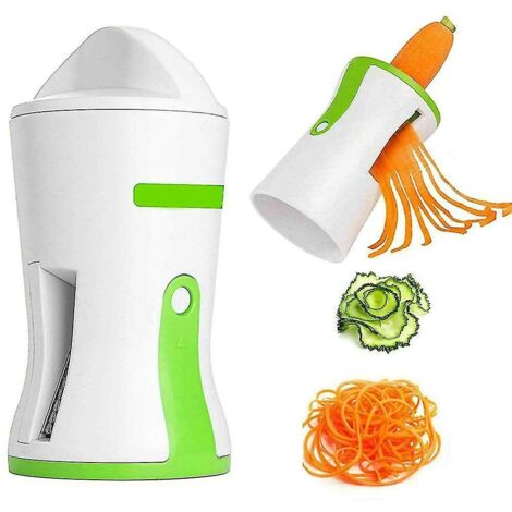Coupe-spirale à légumes, hachoir et trancheuse faciles à utiliser, outil de cuisine vert
