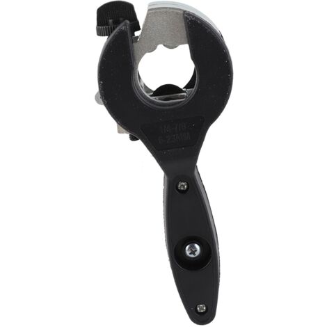 Coupe-tube à cliquet 2 en 1, coupe-tube compact pour couper les tuyaux en PPR et en plastique, tuyaux métalliques en cuivre PVC de 1/4 à 7/8 pouces, noir