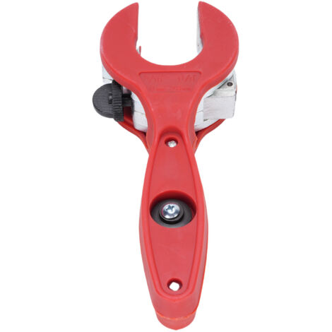 Coupe-tube à cliquet 2 en 1, coupe-tube compact pour couper les tuyaux en PPR et en plastique, tuyaux métalliques en cuivre PVC de 1/4 à 7/8 pouces, rouge