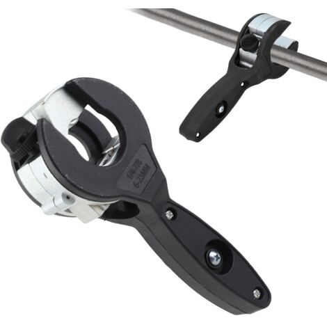 Coupe-tube à crémaillère 2 en 1 Compact pour tuyaux PPR, plastique, cuivre PVC et métal 1/4in à 7/8in Noir