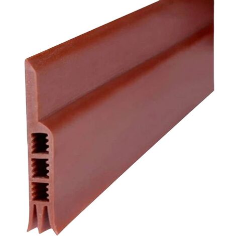 Coupe-vent de porte auto-adhésif coupe-vent de porte coupe-vent de porte isolant balayeuse de porte coupe-froid prise insonorisée adhésif fort 1 pièces (marron, 0,91 m)