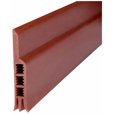 Coupe-vent de porte auto-adhésif coupe-vent de porte coupe-vent de porte isolant balayeuse de porte coupe-froid prise insonorisée adhésif fort 1 pièces (marron, 0,91 m)