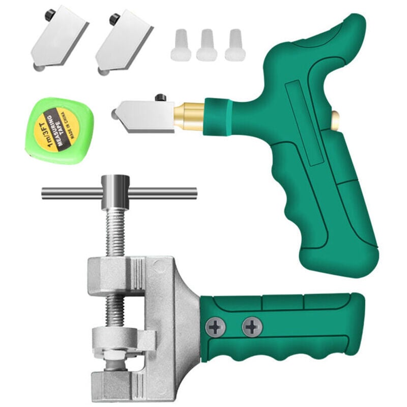SNQ - Coupe-verre Manuels Outils de Coupe Coupe Carrelage, Ensemble de 9 Pièces Coupe Verre Diamant Coupe Carrelage Manuel Kit Outils