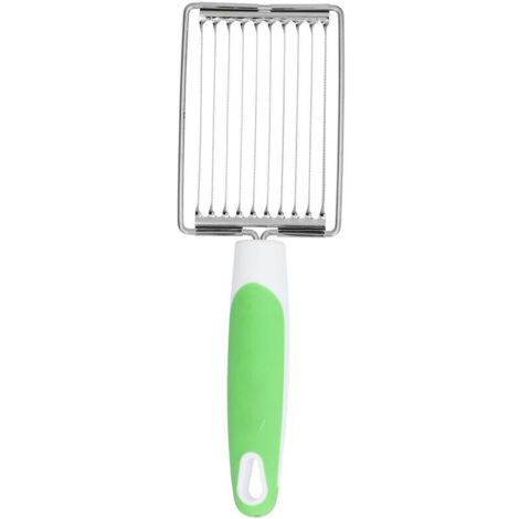 Coupe-viande, Outil de Tranchage de Fruits de Jambon de Tomate en Acier Inoxydable avec Poignée Antidérapante(vert) Trancheuse manuelle