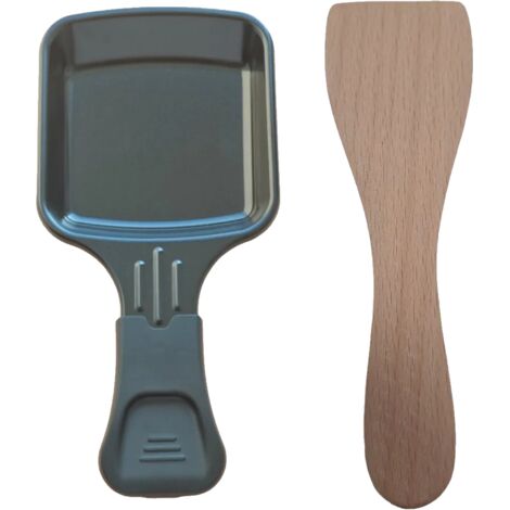 Coupelle à raclette et Pelle en bois pour Poêlon, spatule raclette
