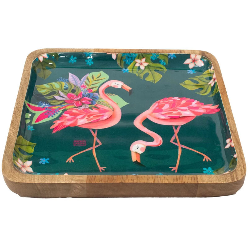 Coupelle en bois carré Flamant Rose - Allen Designs