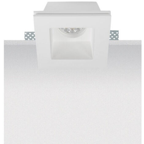 Coupelle Fixe Blanche Pure Trimless Carrée Pour Ampoule LED GU10 ZAMBELIS S025