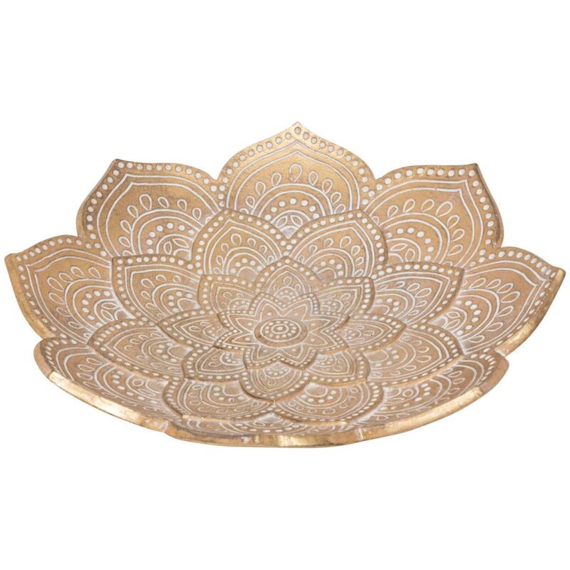 Atmosphera - Coupelle Oasis résine doré D29,5cm créateur d'intérieur