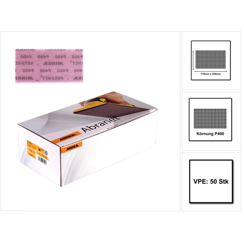 Maille abrasive Mirka 115x230MM P400