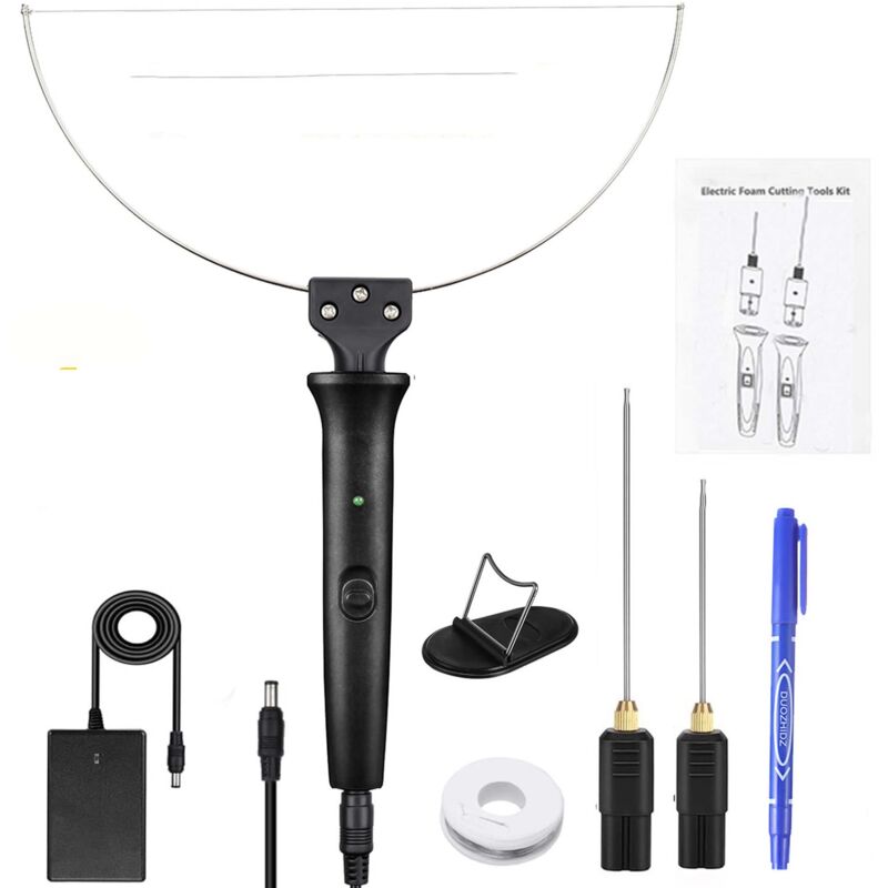 Coupeur de mousse électrique 3 en 1 8 pièces Stylo de coupe 220V 18W Coupeur de mousse chauffant Tonchean