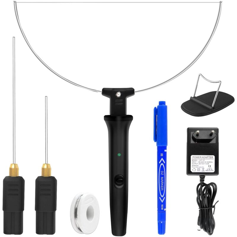 Coupeur de Mousse Electrique,coupeur de mousse en polystyrène 18W,3-en-1 coupeur de mousse à fil chaud avec alimentation électrique commutée,pour la