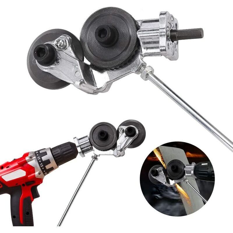 Coupeur de poinçon de tôle, coupeur de feuille de perceuse électrique, accessoire de foret de coupeur de poinçon en métal avec adaptateur, facile à