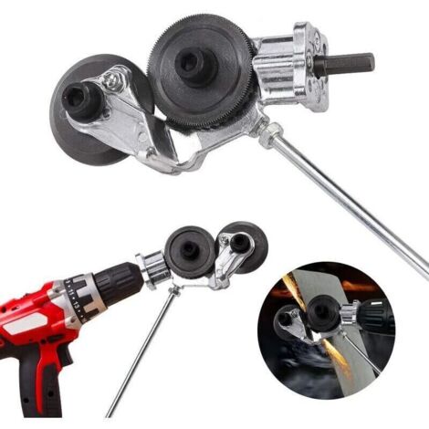 Coupeur de poinçon de tôle, coupeur de feuille de perceuse électrique, accessoire de foret de coupeur de poinçon en métal avec adaptateur, facile à utiliser pour couper la tôle,de