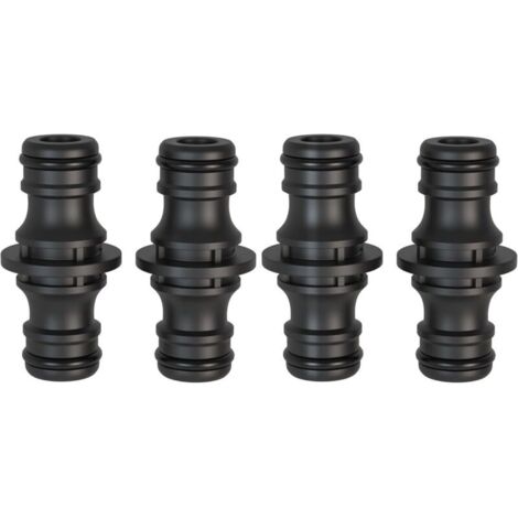 Couplage, 4 pièces 1/2" raccord tuyau d'arrosage - Pièce de raccordement pour une connexion sûre des tuyaux, connexion de deux tuyaux pour la prolongation