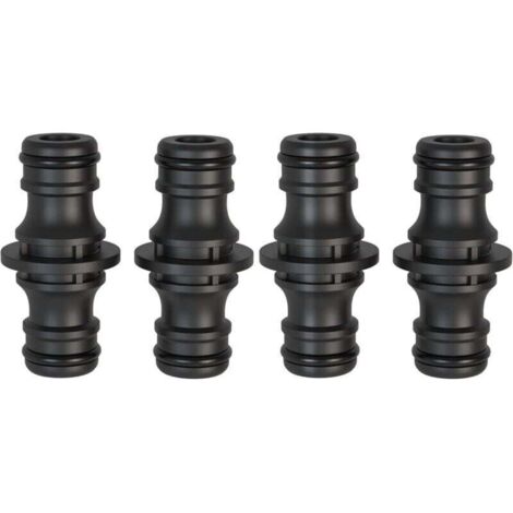 Couplage, 4 pièces 1/2" raccord tuyau d'arrosage - Pièce de raccordement pour une connexion sûre des tuyaux, connexion de deux tuyaux pour la prolongation