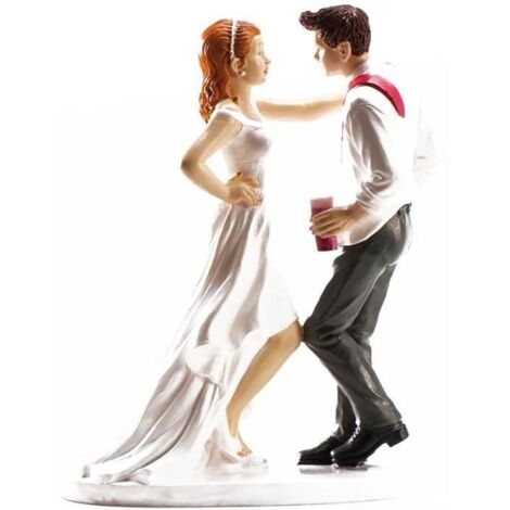 COUPLE MARIAGE BUVANT 16CM