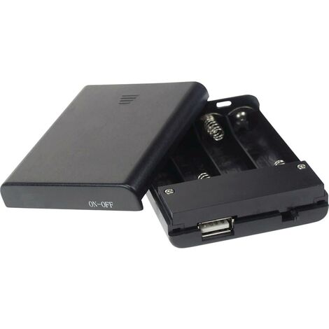 Coupleur De 4 Piles R6 (avec Connexion Usb) + Interrupteur