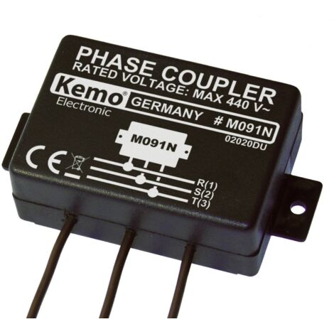 Coupleur de phase – M091N – Tension d'entrée 400 V/AC – Version triphasée 0,5 à 100 MHz – Connexion Internet améliorée – Kemo - Q09529