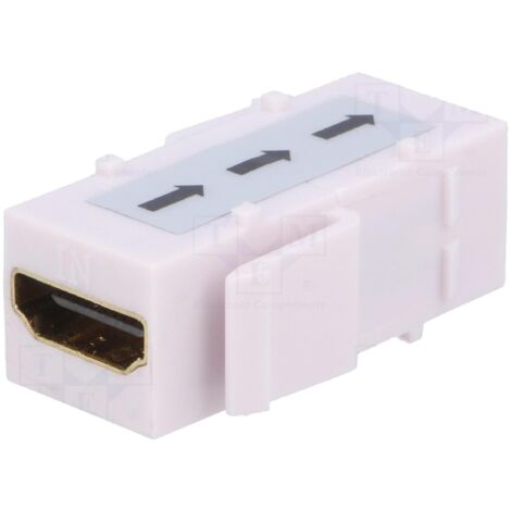 Coupleur Keystone HDMI avec repeteur - Blanc