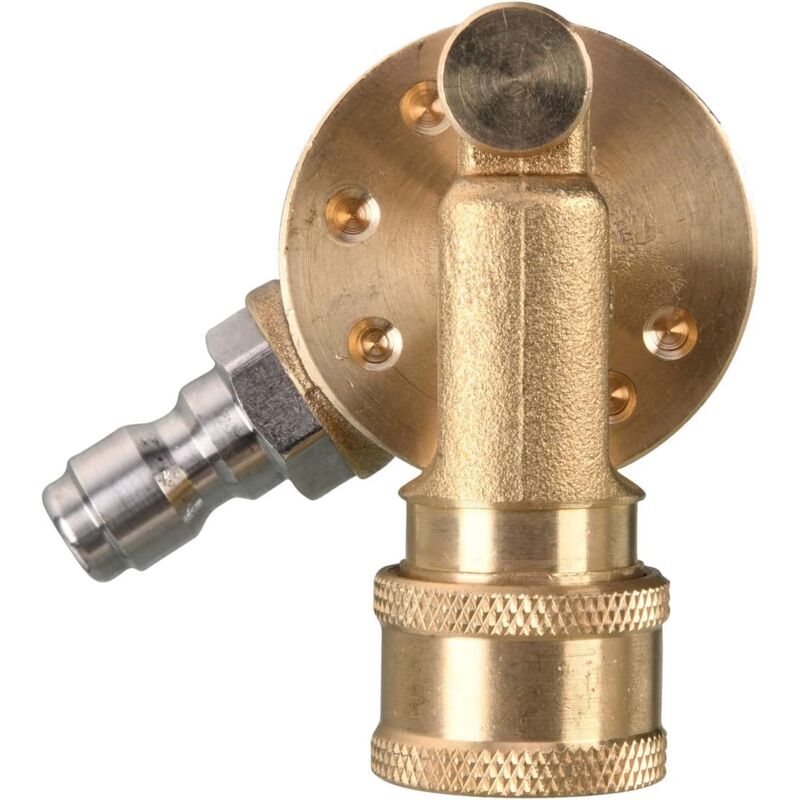 Coupleur pivotant pour embouts de nettoyeur haute pression, attachement pour nettoyeur de gouttière, 1/4 pouce Quick Disconnect, 240 degrés, 4500 PSI