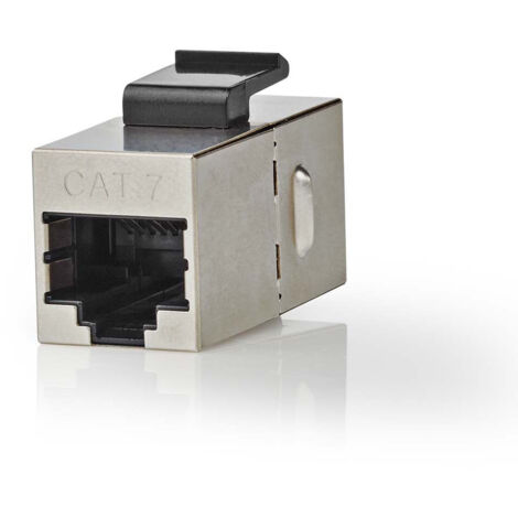 Coupleur réseau  CAT6a / CAT7  Blindé  RJ45 Femelle  RJ45 Femelle  Droit  Métal  Boîte