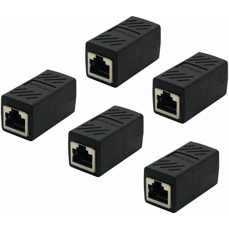 Ensoleille - Coupleur RJ45, extension de câble Ethernet reliée à un adaptateur lan femelle à connecteur d'extension femelle, est compatible avec le