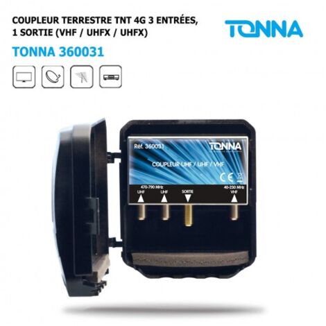 HDSAT amplificateur TNT 4 Sorties Gain 25dB + 5 Fiches F