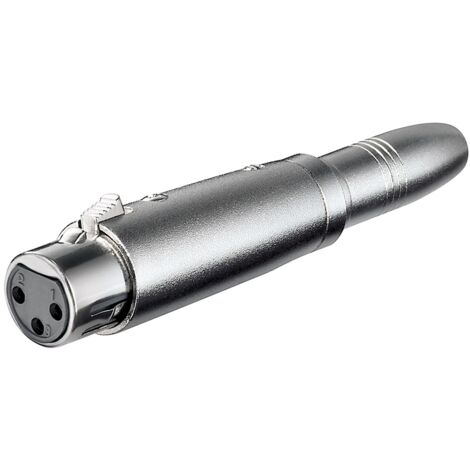 Coupleur XLR, 3 Broches, 1x prise XLR (3 broches)  1x prise jack 6,35 mm.