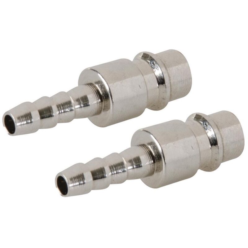 Silverline – Coupleurs euro pour tuyau d'air comprimé 237782 – Lot de 2 – Filetage 8mm – Longueur 40mm – Pression 10 bars