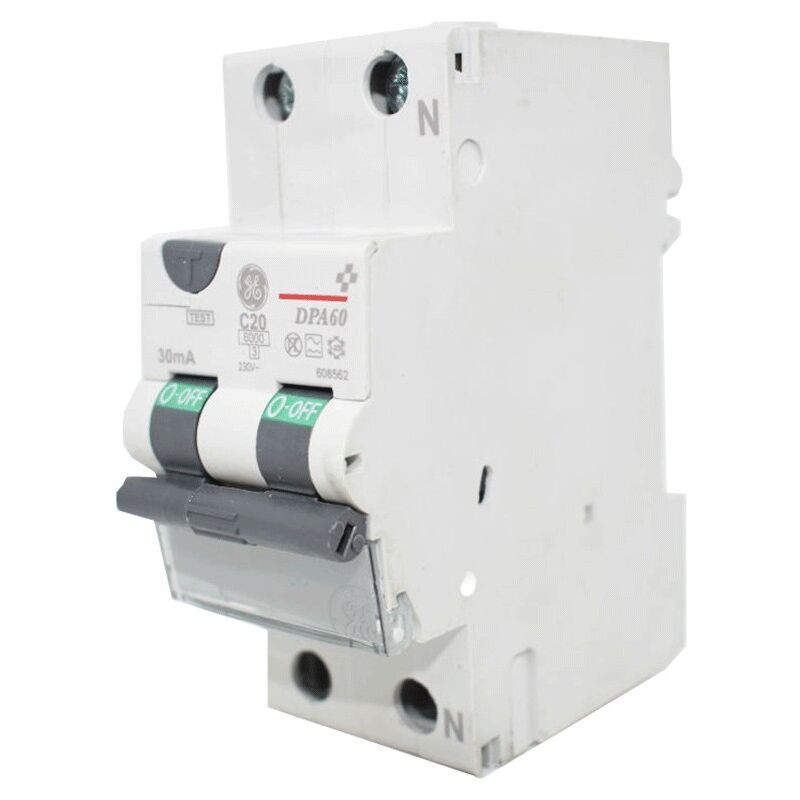 Magnétothermique différentiel GE 20A 6KA 0,03A type A courbe C 608562