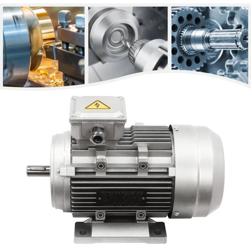 Courant triphasé du moteur électrique 1.5kw 380v 1405 / min axe 19mm 90s S1 IP55