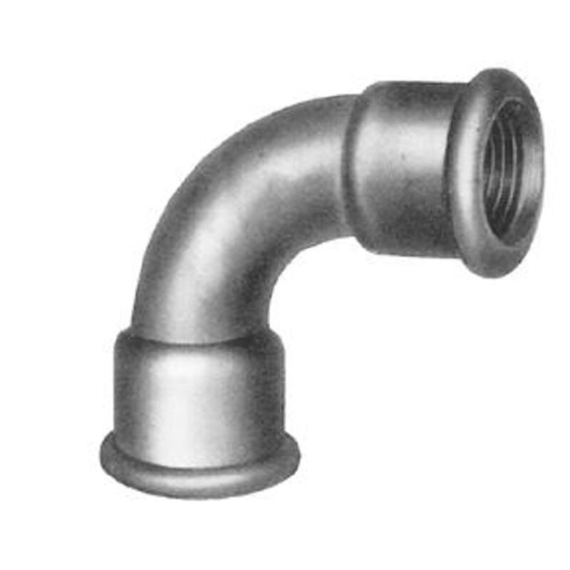Coude 90° grand rayon fonte galva FF - Diamètre : 3/4''