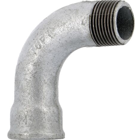Courbe 90° mâle femelle grand rayon 001 galvanisé - 3/8'' - SFERACO