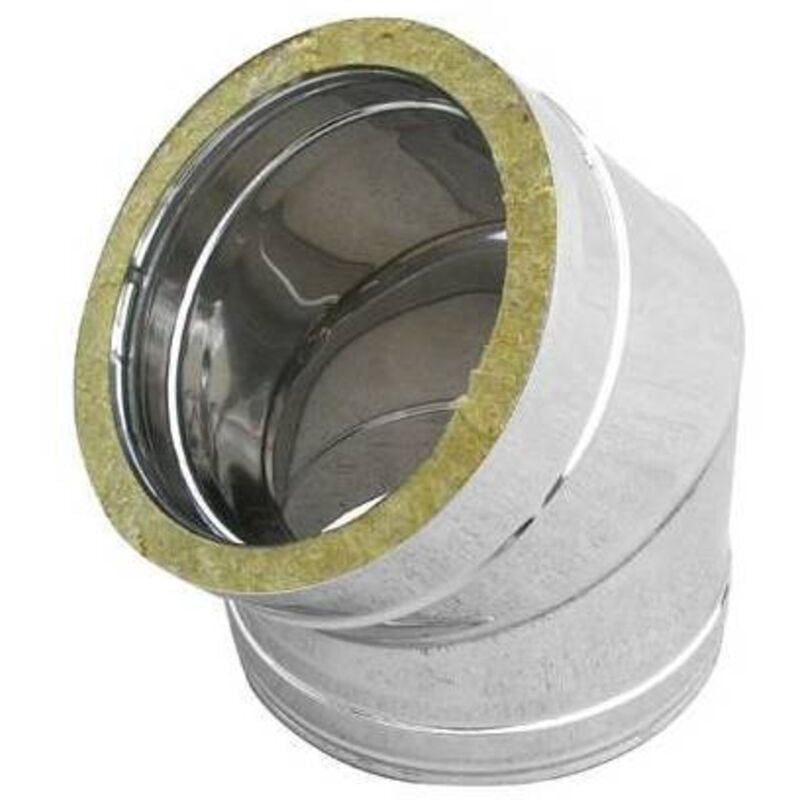 DK - Courbe en acier inoxydable 316l à double paroi à 45°