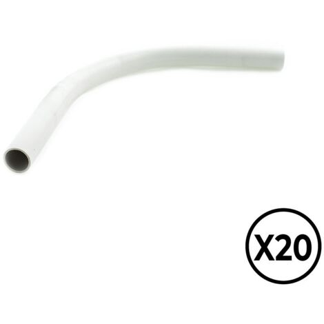 Courbe en PVC rigide ø 16 mm, gris, 20 unités