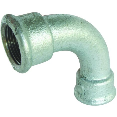 Courbe Fonte galva 90° Grand Rayon Femelle Femelle 40/49 N°2