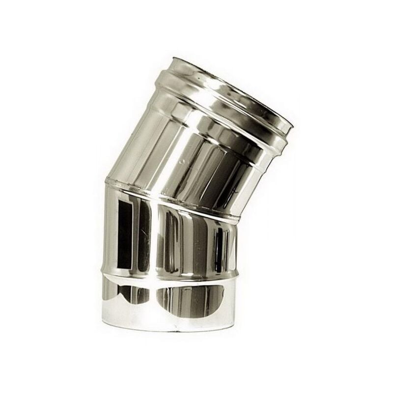 Cheminee double paroi isole courbe 30 inox dn 80/130