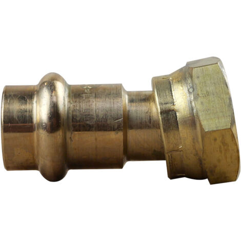 Courbe laiton à sertir et à visser - 90° Mâle Femelle Ø14x3/8"(12/17)