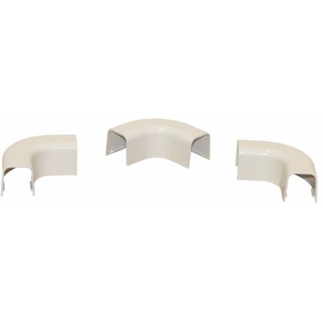 Courbe plane goulotte condensat 25x25 blanc crème (X 20) - DIFF