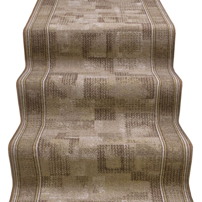 Emmevi Mv S.p.a. - Coureur d'Escalier Antidérapant Bordé Entrée Cuisine Style Dégradé Marron - 67x950 Cm